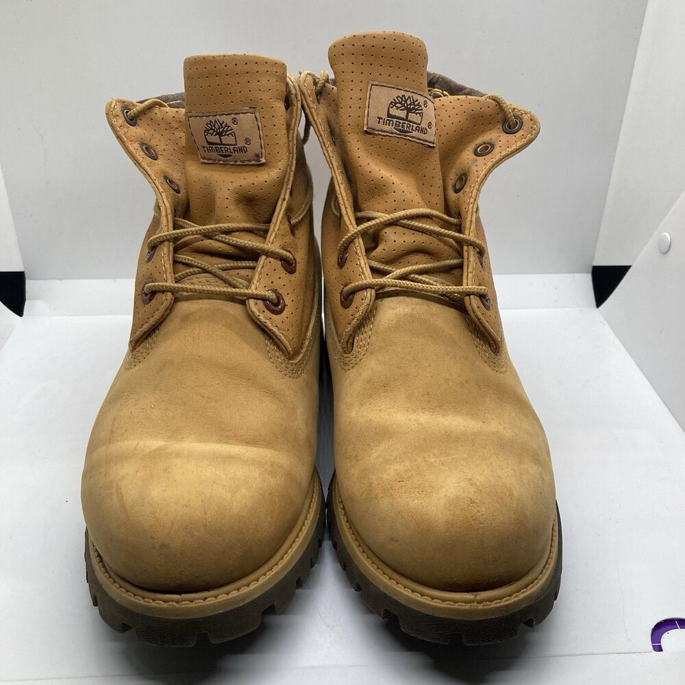 Timberland Boots Mens 7.5 Premium Roll Top Wheat Brown Winter - Picture 2 of 9